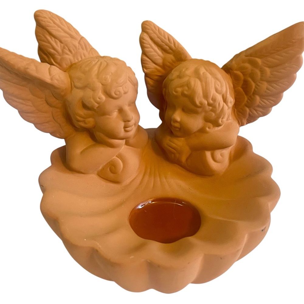 PartyLite Angel Candle Holder - Terracotta